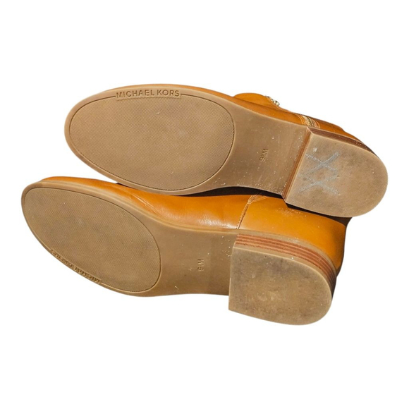 Michael Kors Brown Leather Ankle Boots Booties US 9.5 - Picture 10 of 15